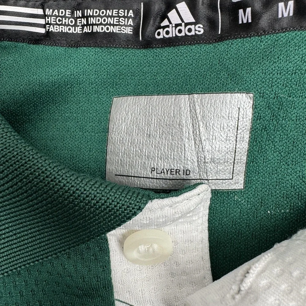 Baylor Bears Shirt Polo Mens Medium Green NCAA Basketball Adidas Short Sleeve